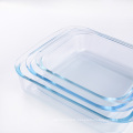 LeHe housewares high borosilicate heat resistant glass bakeware set clear baking dish